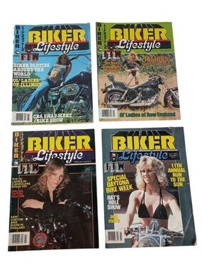 Vintage 1980's Biker Lifestyle Magazine Lot Of 4